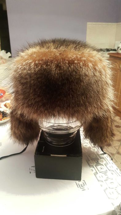 Ушанка енот натуралка 57-58 размер