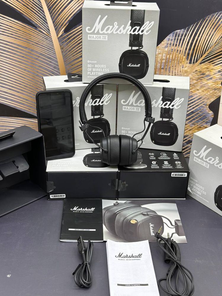 Наушники Marshall Major IV (Premium) , оригинального качества 1в1