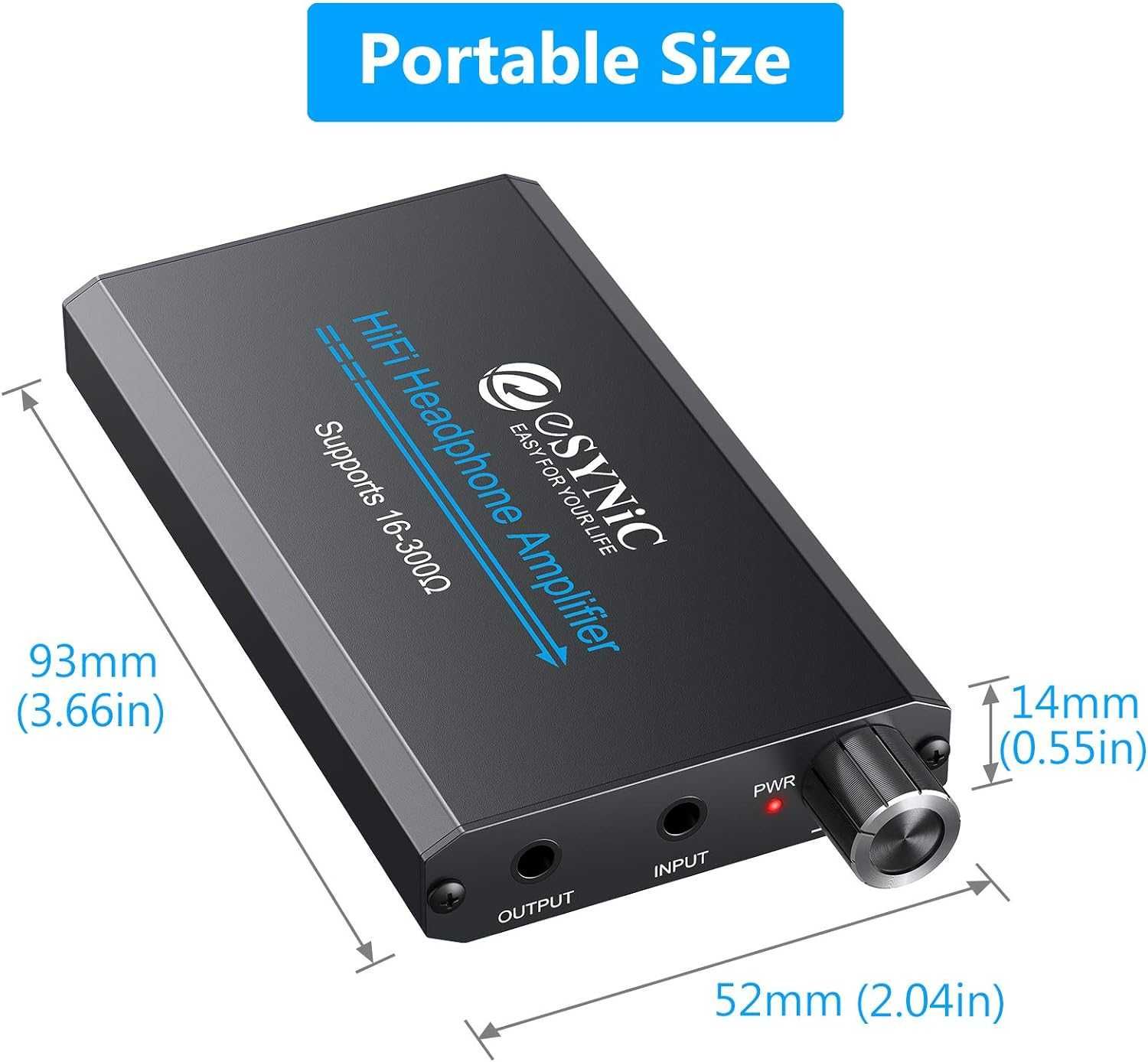 eSynic Professional 16-300Ω - Amplificator de casti portabil