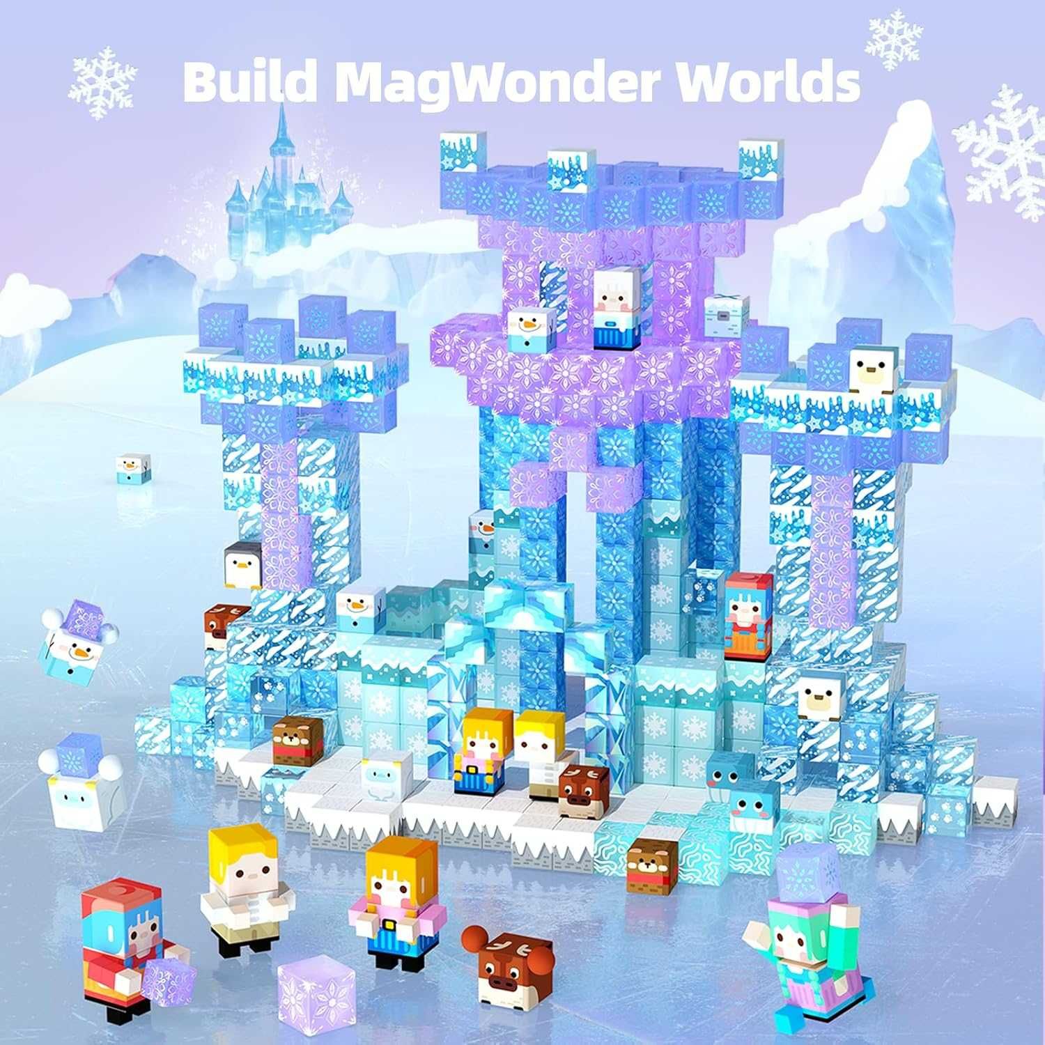 GobiDex Комплект магнитни блокове от 100 части - Frozen Образователни