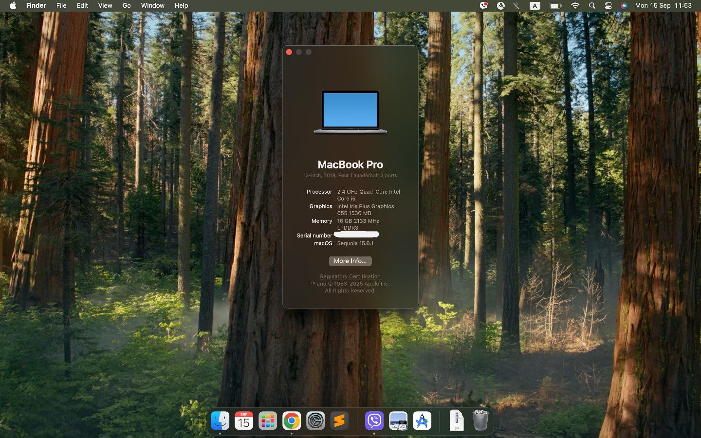 MacBook 13 Pro 2019 16GB 512 SSD