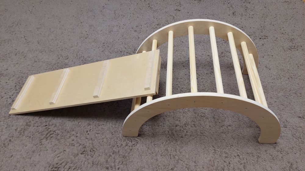 Set cățărare + tobogan Innovakids din lemn Montessori