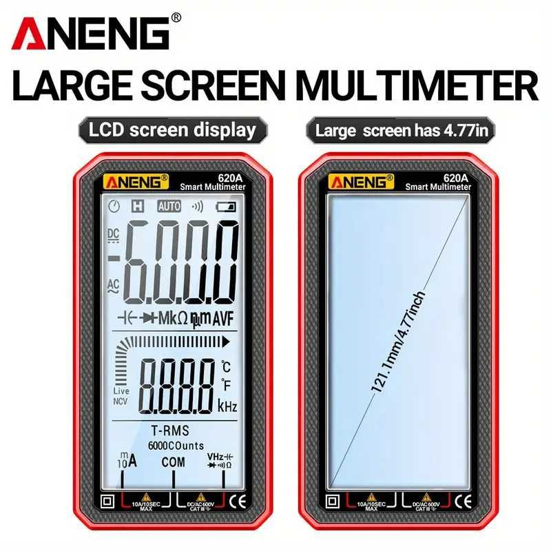 Дигитален мултиметър ANENG 620A, True RMS