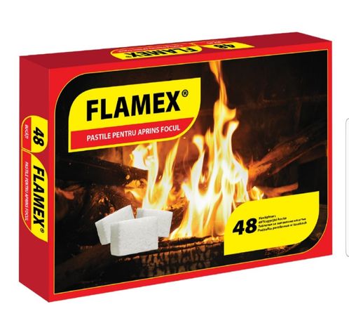 Pastile pentru aprins focul Flamex Albe
