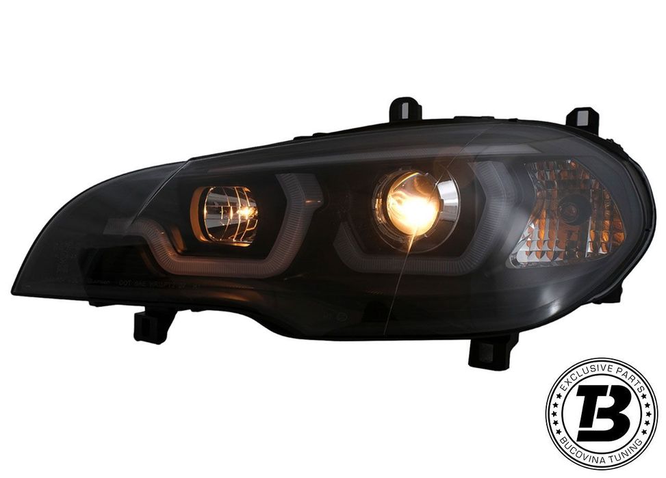 Faruri LED Angel Eyes DRL compatibile cu BMW X5 E70