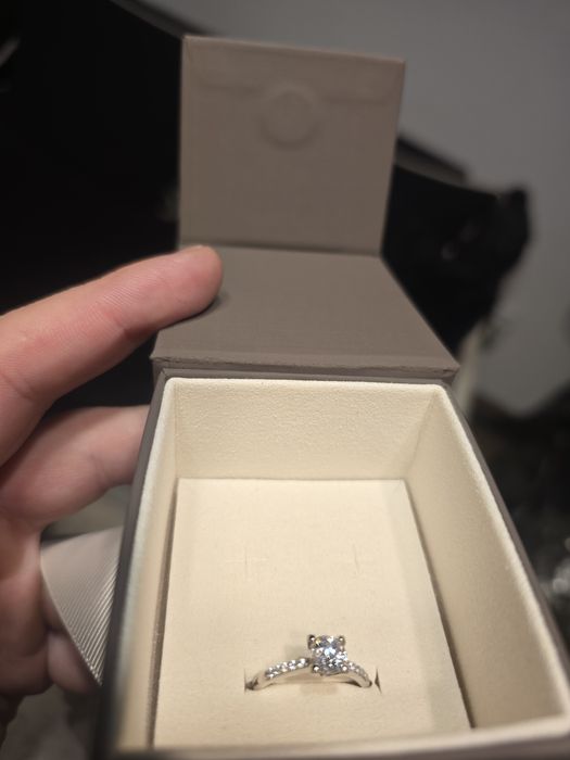 Inel logodna aur alb marimea 56 - Teilor