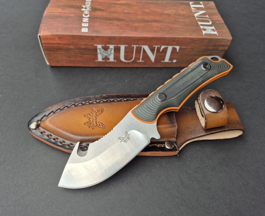 Нож Benchmade 15018 Hunt Saddle Mountain Skinner с кожена кания