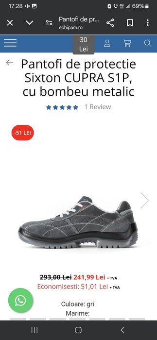 Pantofi protectie Sixton