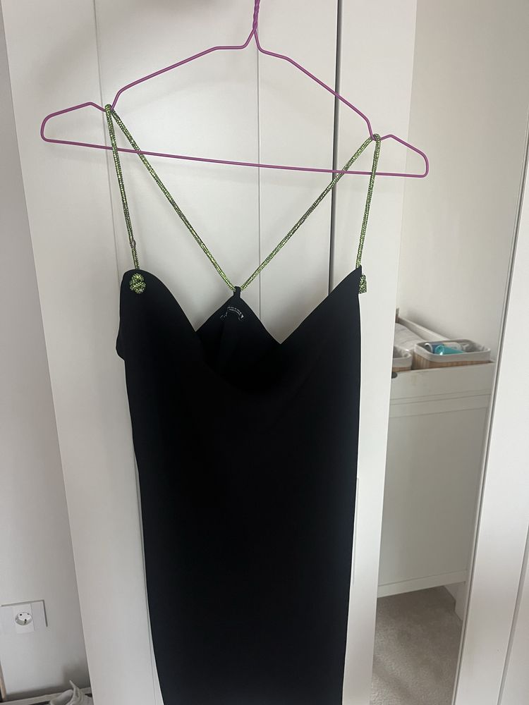 ZARA рокля с блестящи презрамки S