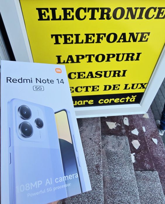 Telefon Redmi Note 14 5G - 256Gb - 8GB ram - produs NOU  !