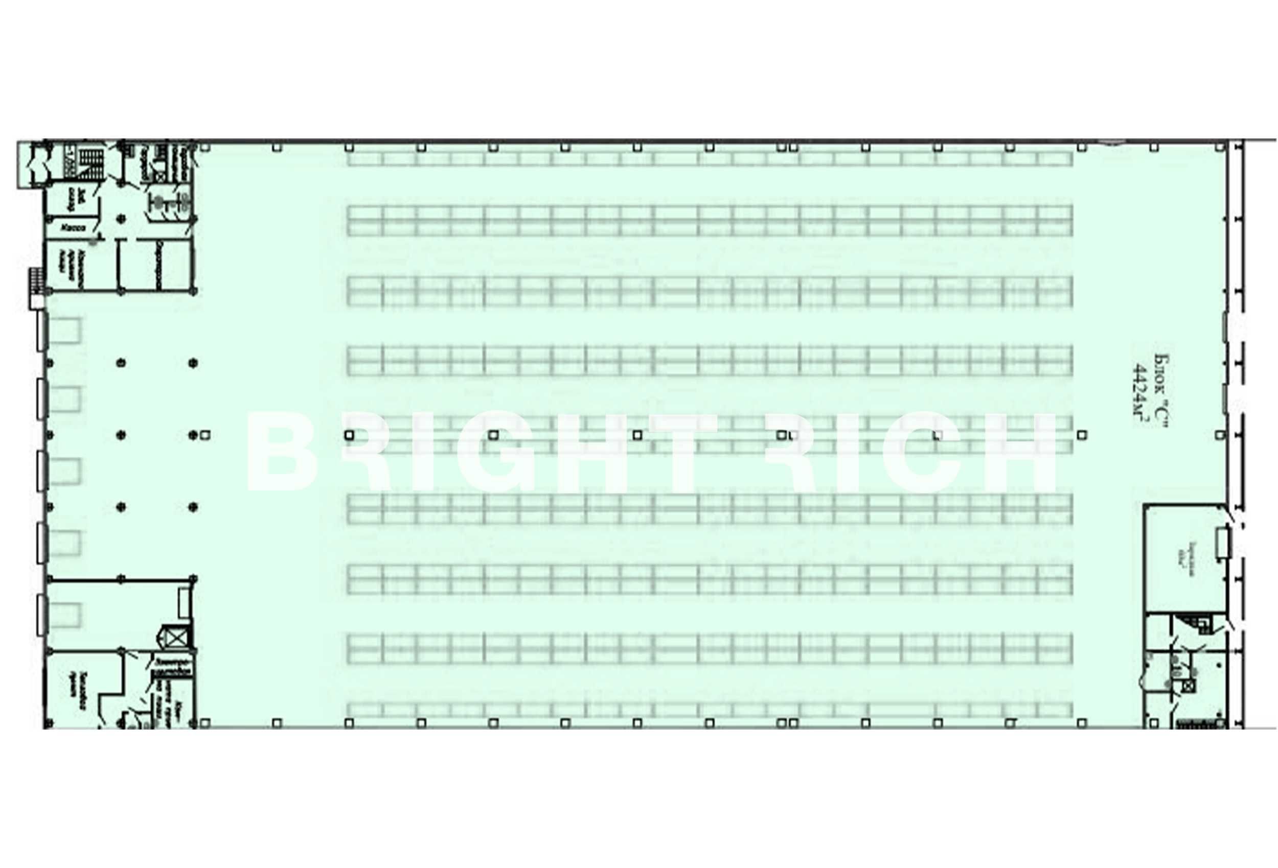 Склад A-класса с ж/д веткой, 4608 м²