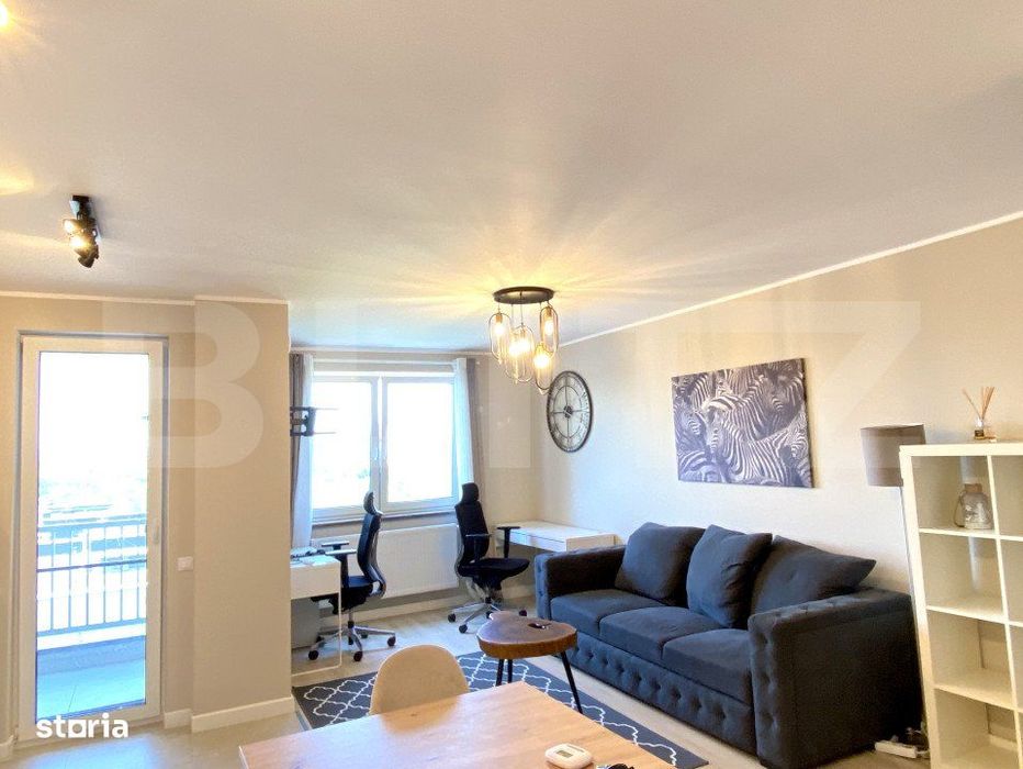 Apartament mobilat modern de 2 camere , parcare subteran,  60 mp, zona