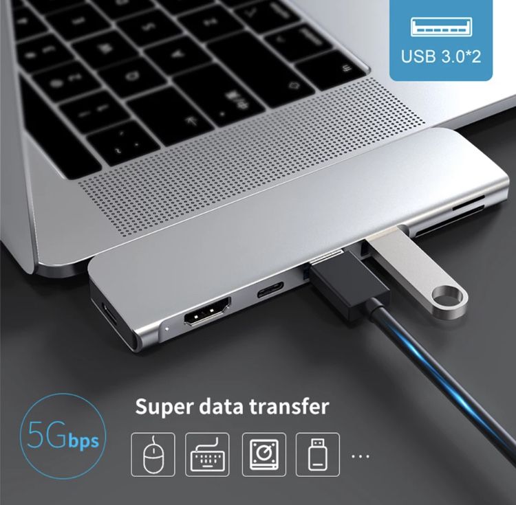 Usb Hub 7 в 1 для макбук