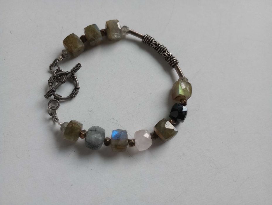 bratara argint si pietre semipretioase naturale India,boho chic