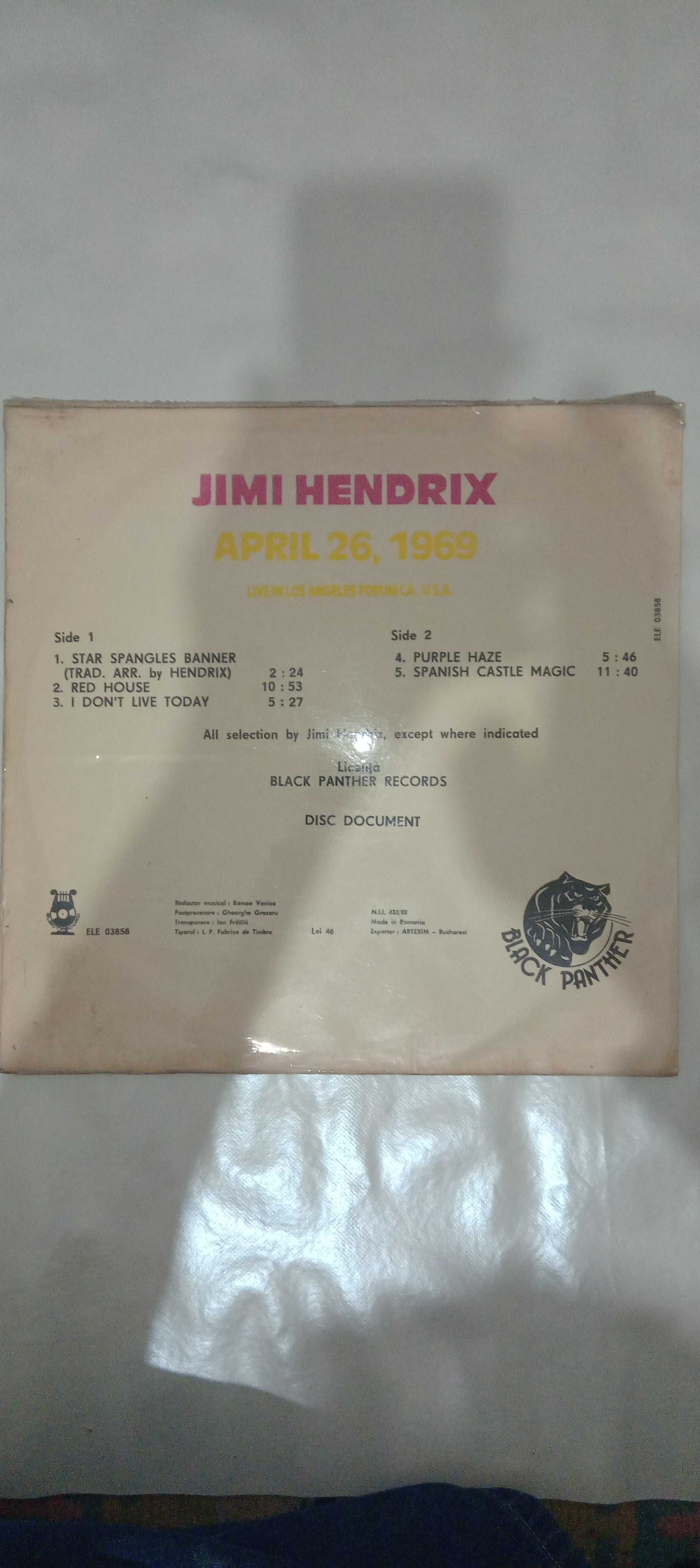 VINIL_JiMI HENDRIX live in Los Angeles Forum Ca.,original Electrecord
