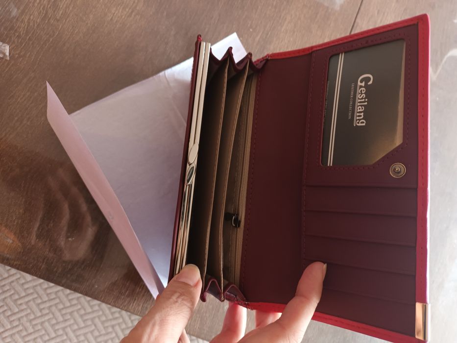 Нови! Несесер за бижута и портфейл естествена кожа