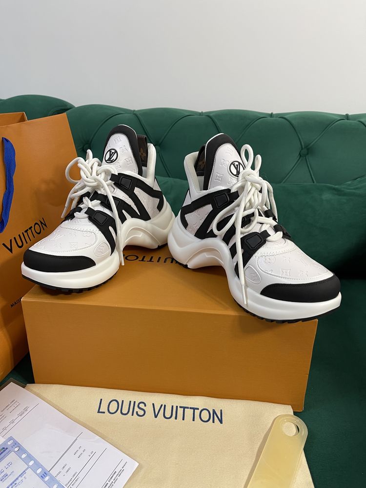 Adidasi Louis Vuitton piele naturala Full Box Premium