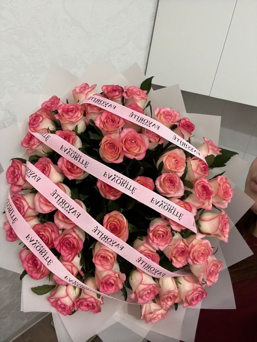 51 штук розовый роза