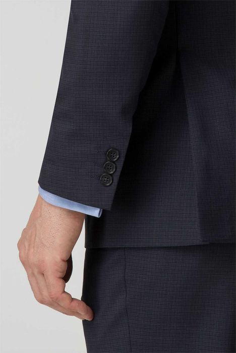 Sacou blazer slim 46 S premium Cinque lana extrafina albastru