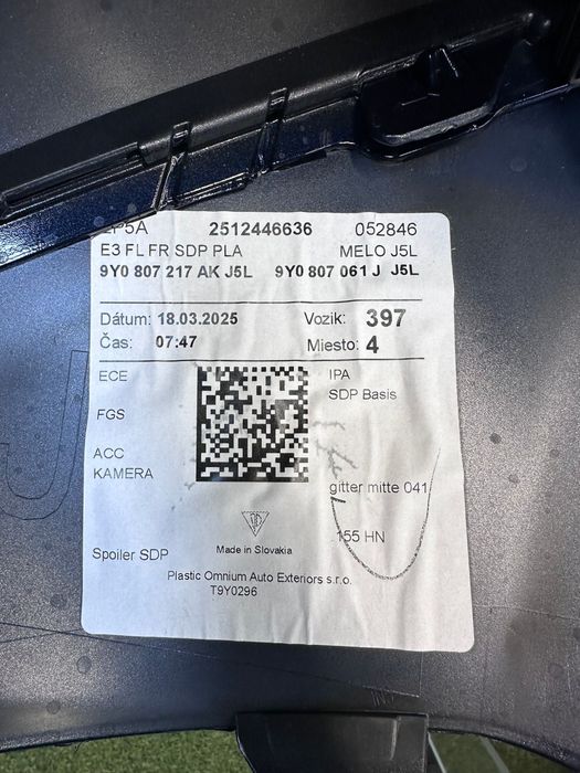 Bara fata Porsche Cayenne 9y Facelift 2023-2026 GTS Completa