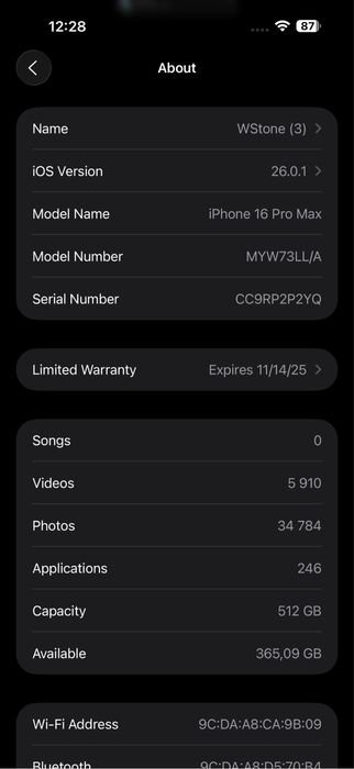 IPHONE 16 Pro Max 512 GB Black в ГАРАНЦИЯ