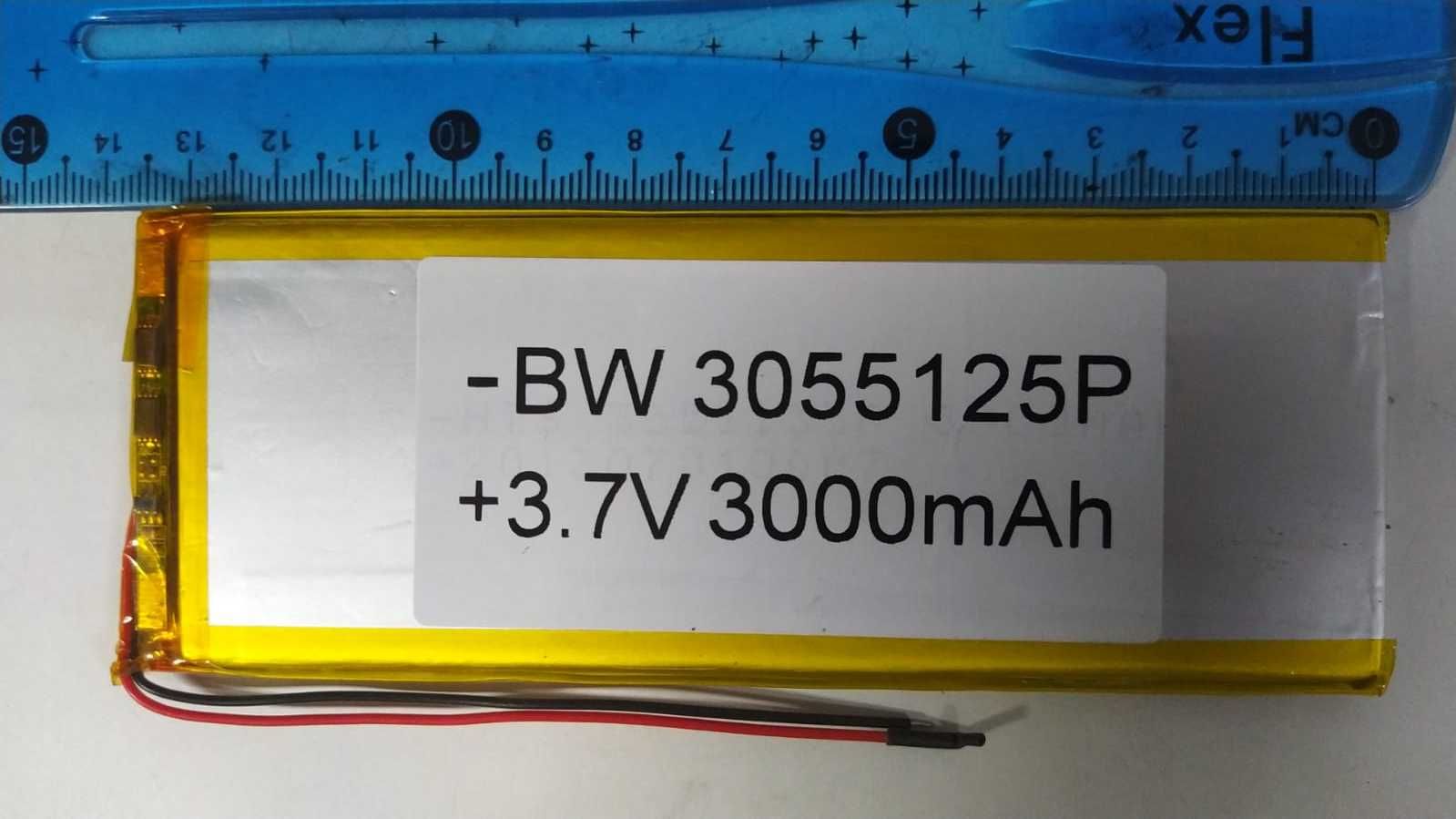Литий-полимерный аккумулятор (140X50X3mm) 3,7V 3000 mAh