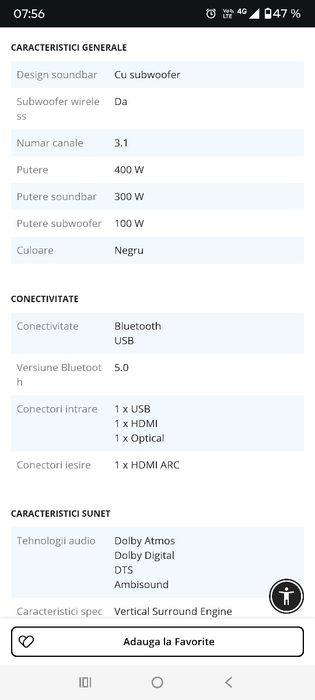 Soundbar Sony  ht g700