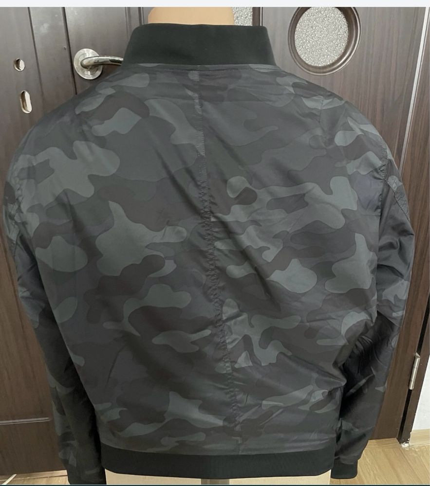 Geaca bomber camo/camuflaj gri L grx