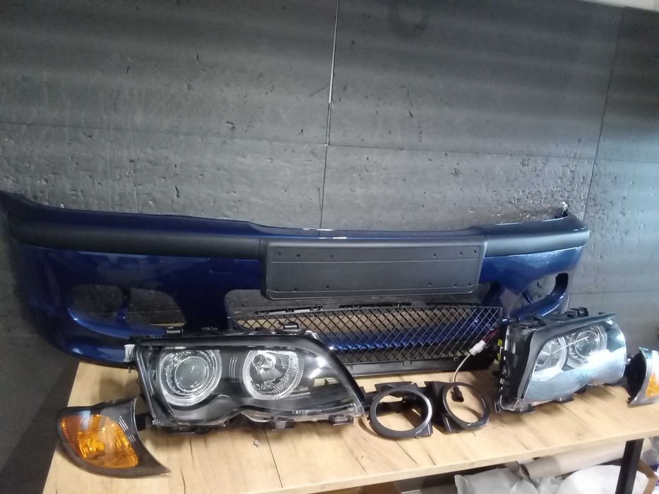 Bara fata Albastru A07 M-LOOK + Faruri + semnalizare BMW E46 facelift