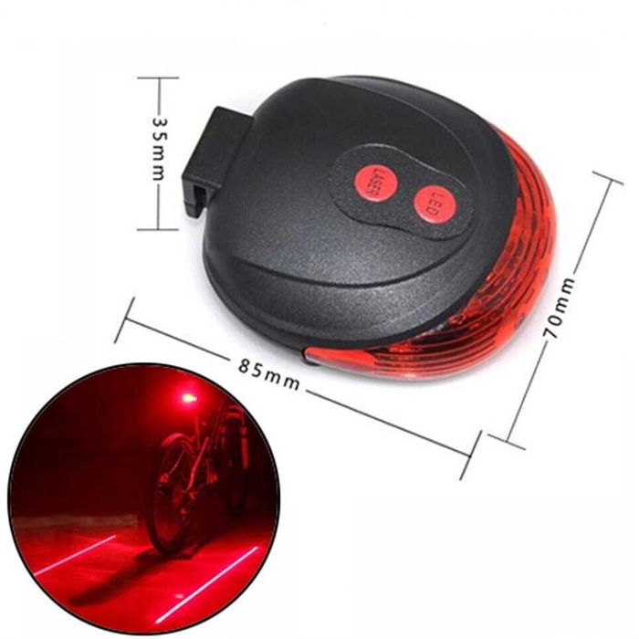 Лазер за колело със 7 режима тип стоп
