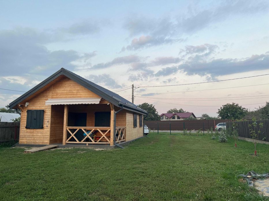 Teren 850 mp si Casa din lemn 60 mp, com Gradistea, jud Ilfov