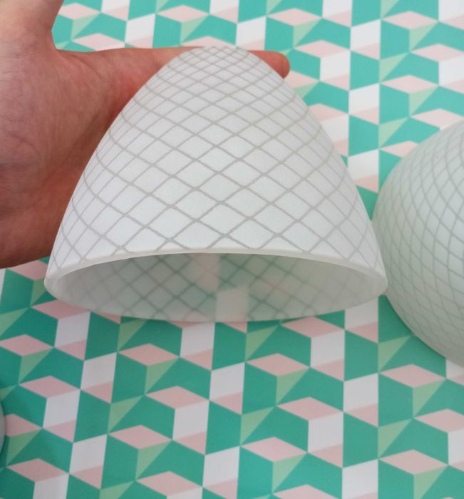 Set 2 abajururi din sticla lustra clasica E34033 ERSTE Abigail E27