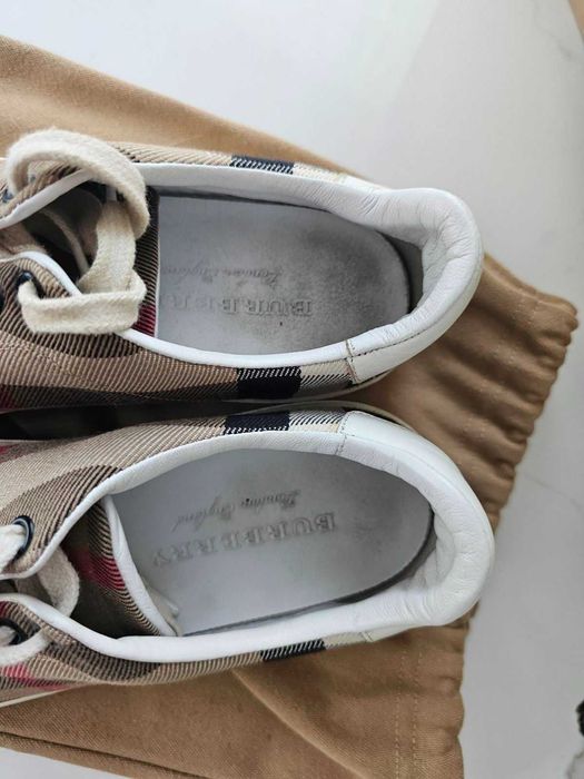 Обувки Burberry White/Beige Nova Check Canva 37 номер