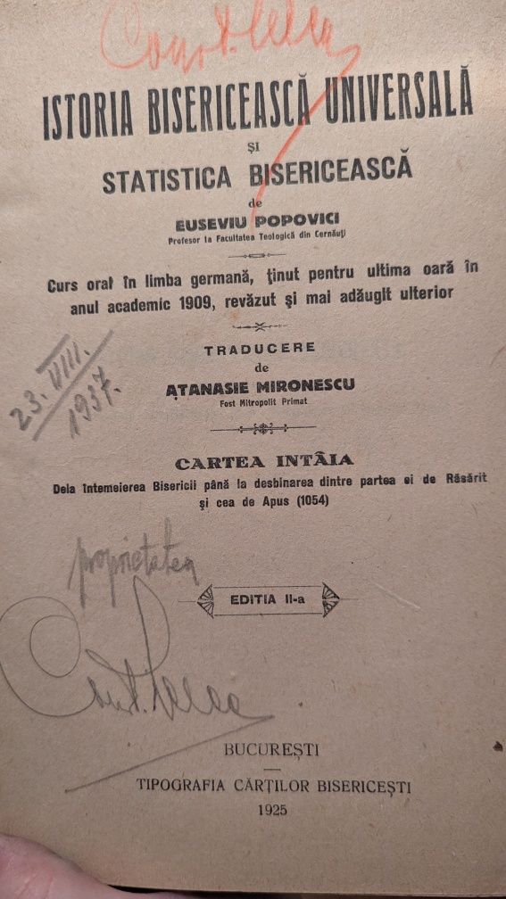 Istoria bisericească universală - Euseviu Popovici - 1925
