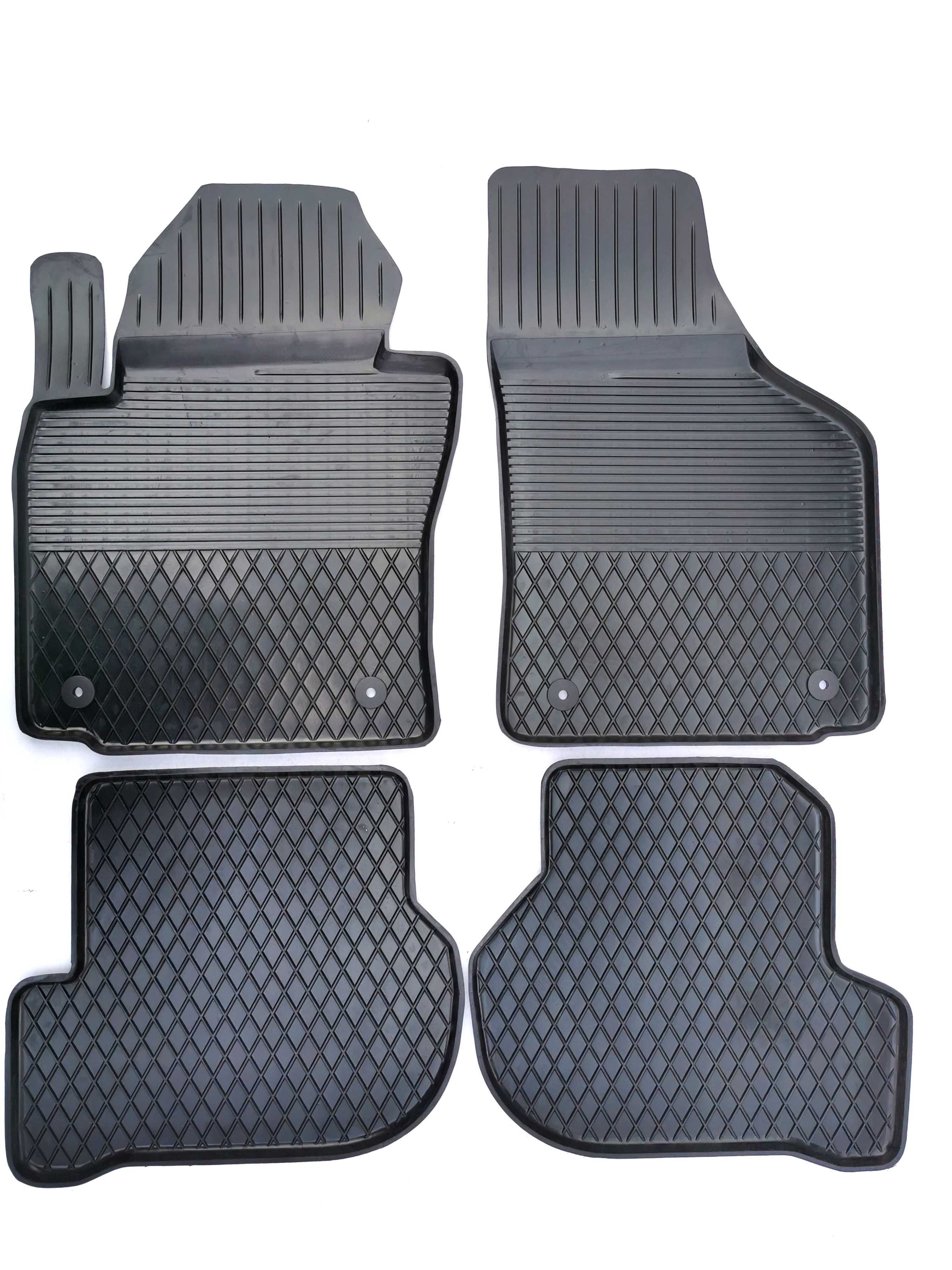 Covorase de cauciuc tip tavita cu clipsuri de prindere GOLF6/OCTAVIA 2