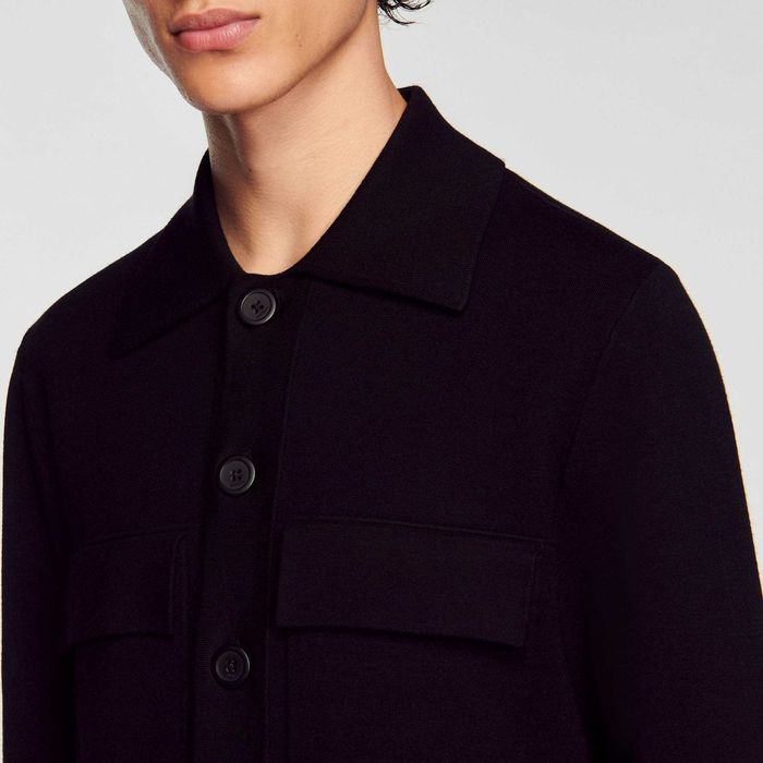 Sandro, Cardigan din tricot Milano New Home, Negru, M