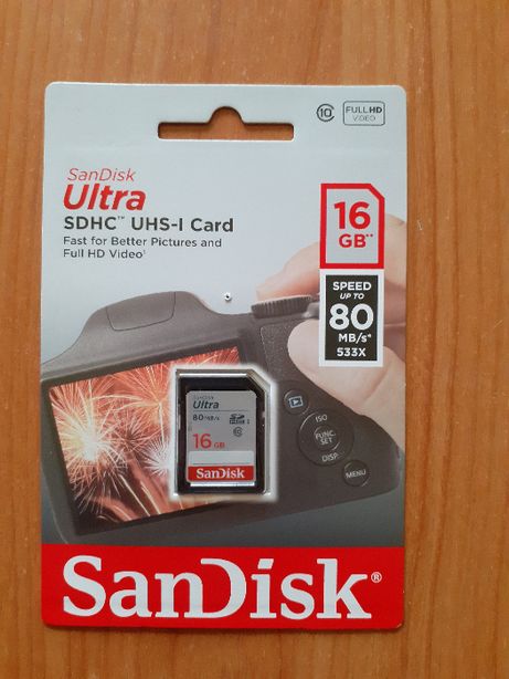 Card de memorie SANDISK Ultra, SDXC, 16 GB, 80MB/s, UHS-I, clasa 10