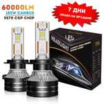 Лед крушки H7, H4, H1, LED | Canbus 180W 60000LM | Гаранция 6 месеца