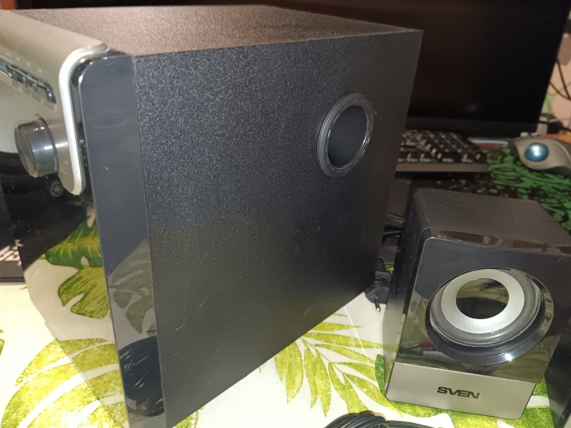 Sven MS-110 колонки USB акустика 2.1 динамики сабвуфер