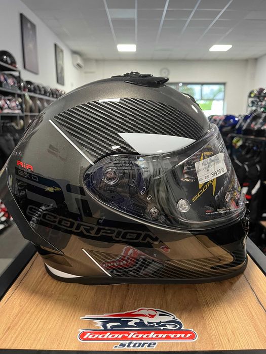 Мото Каска SCORPION EXO-R1 EVO AIR FINAL Gray-White XL 61-62см.