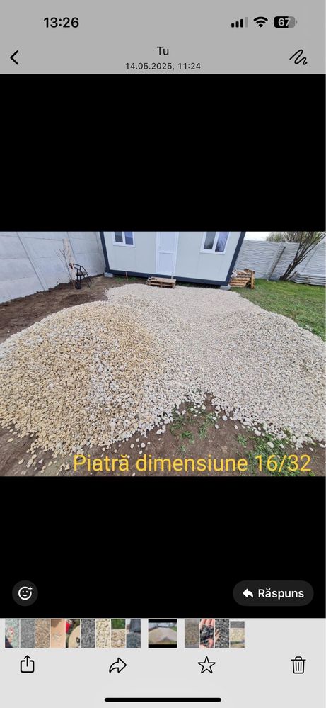 Transport Nisip Piatra Pamant vegetal Moloz Materiale constructii