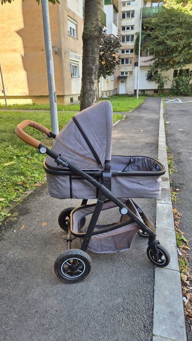 Carucior 3 in 1, Lionelo, Amber, Cu landou, scoica auto, Pana la 22 kg