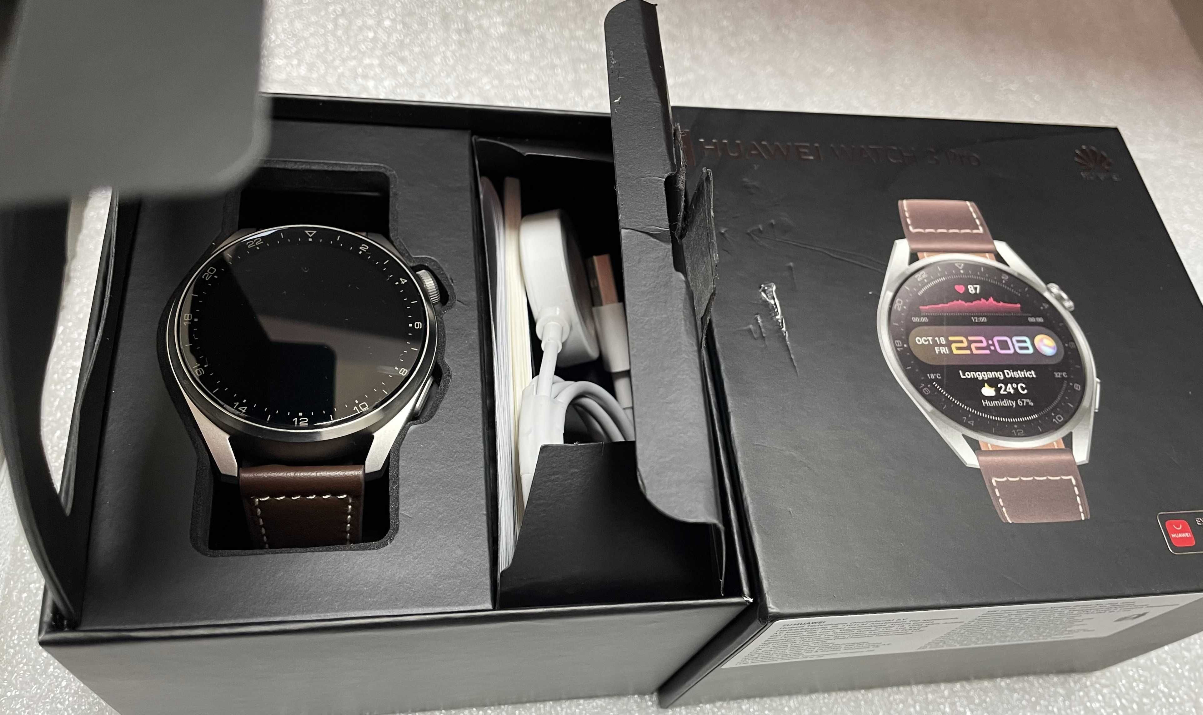 КАТО НОВ!  Huawei Watch 3 Pro, 48mm, GLL-AL01