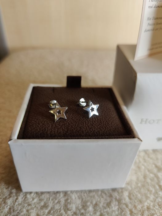 Cercei argint cu diamante Hot Diamonds
