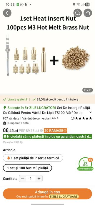 Insertii m3 filament