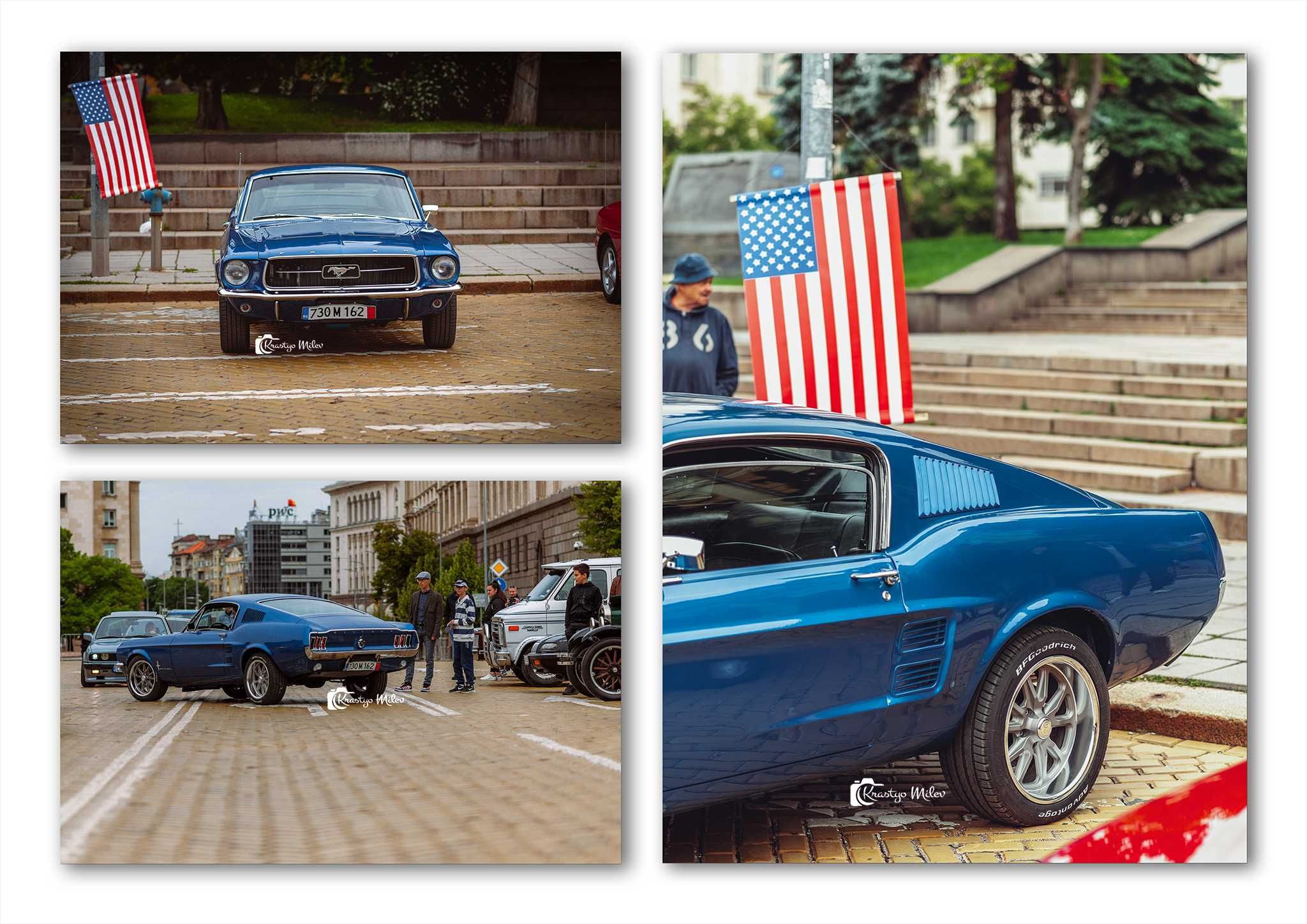 Ретро автомобил Ford Mustang под наем за сватби, клип, бал, реклама
