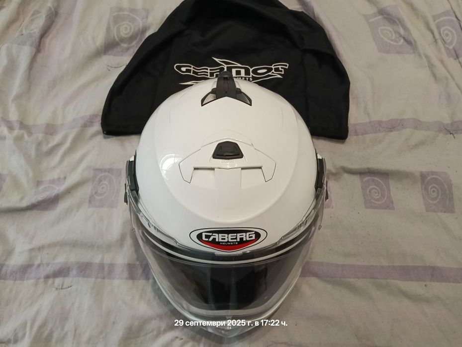 Модуларна  каска Caberg duke white metal размер L