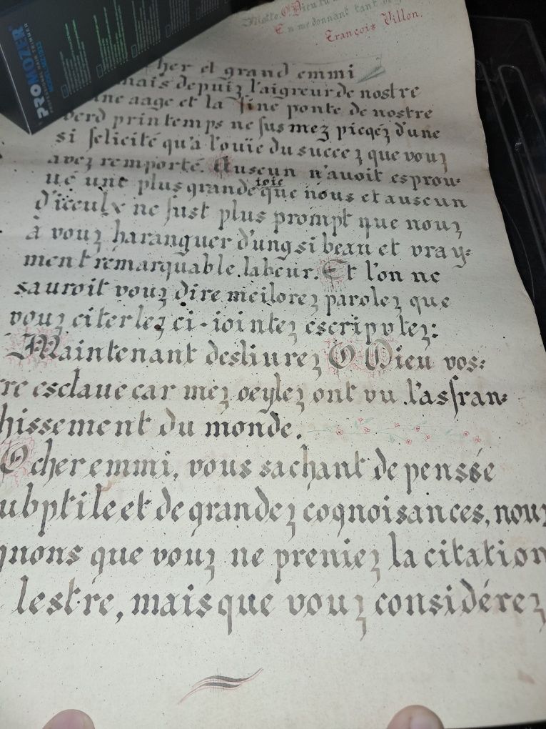 Scrisoare veche în franceza