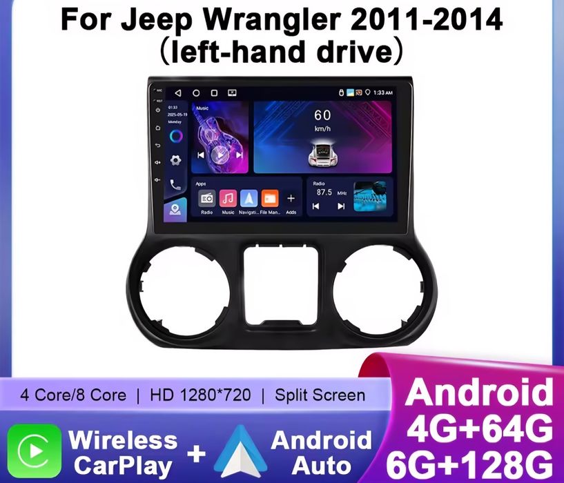 Navigatie Android Jeep Wrangler Rubicon Waze YouTube