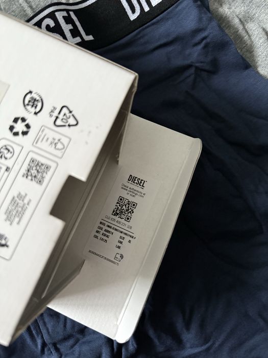 Diesel set 3 boxeri gri-negru-bleumarin marimea XL noi originali